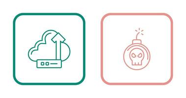 Cloud and Bomb Icon vector