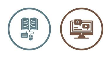 Online Learning and Faq Icon vector