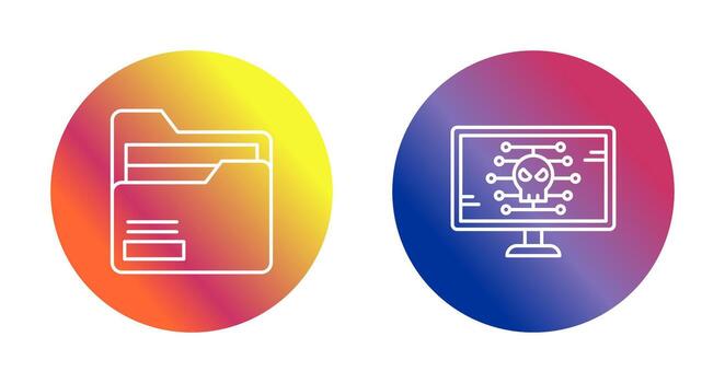 Folder and Malware Icon vector