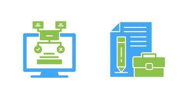 metodología y portafolio icono vector