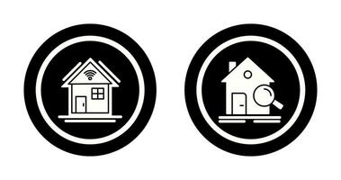 Search and Smart Home Icon vector