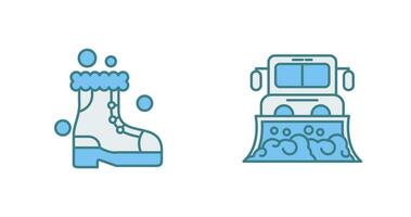 Snowshoes and Truck Icon vector