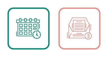 Deadline and Emails Icon vector