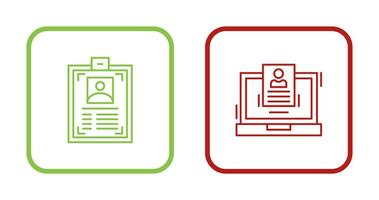 User and ID Card Icon vector