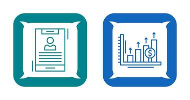 inteligente teléfono y lucro icono vector