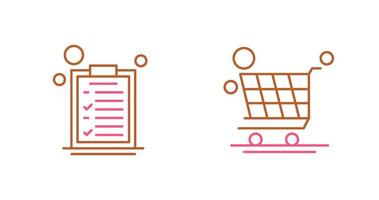 List and trolley Icon vector