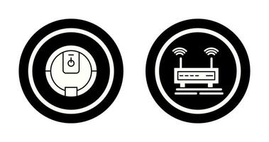 Power Button and Wifi Signals Icon vector