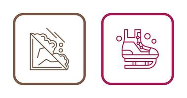 Avalanche and Ice Skating Icon vector