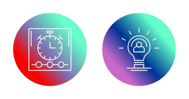 Time and Idea Icon vector