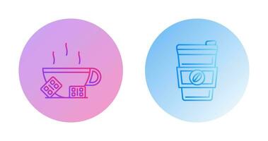 Hot Chocolate and Coffee Icon vector