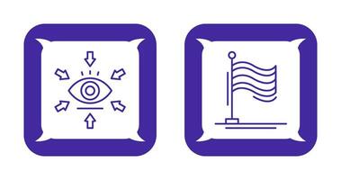 Visualization and Flag Icon vector