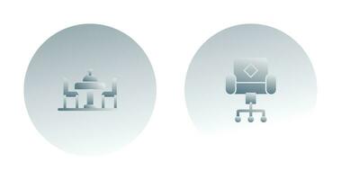 Chair and Dinning Table Icon vector