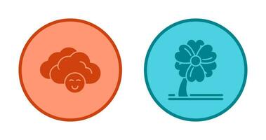 Cloudy and Clover  Icon vector