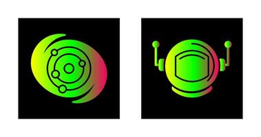 galaxy and astronaut Icon vector