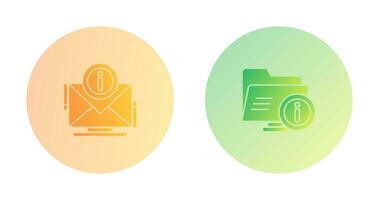 e mail and folder Icon vector