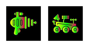 laser gun mars rover Icon vector