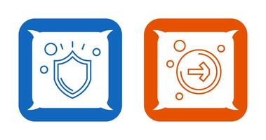 Shield and Right  Icon vector