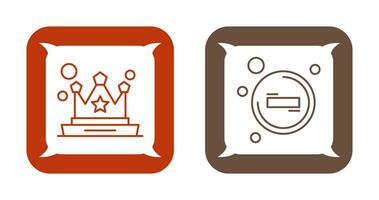 Crown and Remove Icon vector