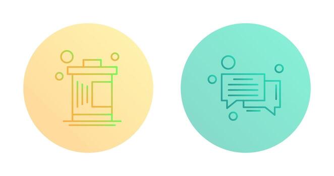 Eliminar y mensaje burbuja icono vector