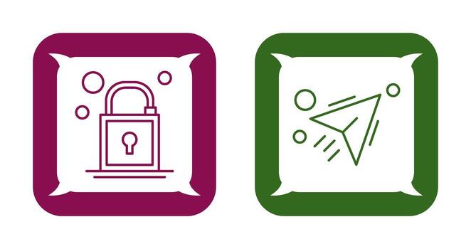 Lock and Send Icon vector
