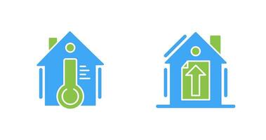 Temperature and Upload Icon vector