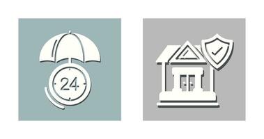 Protection and House  Icon vector