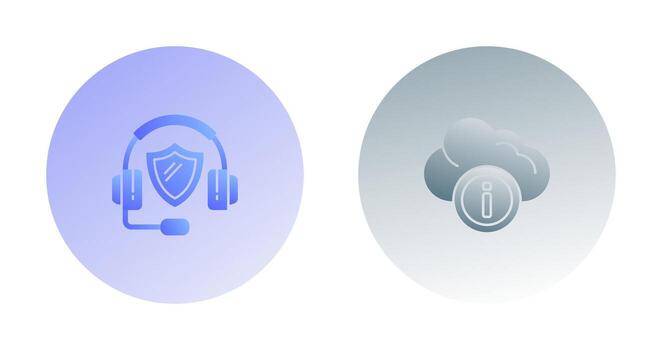 llamada centrar y nube informática icono vector