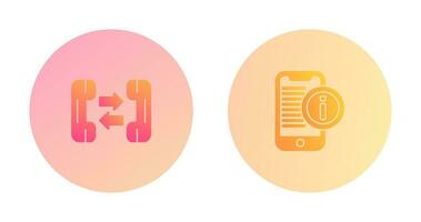 phone call and smartphone Icon vector