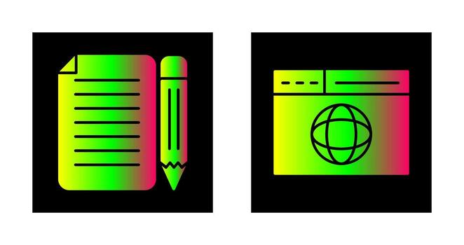 page and web page Icon vector