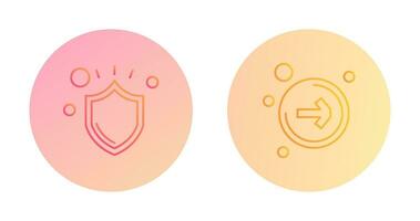 Shield and Right  Icon vector