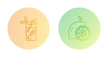 Mojito and Lemon Icon vector