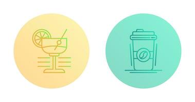 Martini and Coffee Cup Icon vector