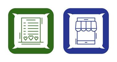 Wishlist and Online Shop Icon vector