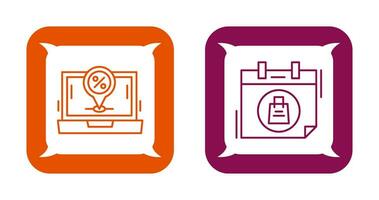 Map Pin and Calendar Icon vector
