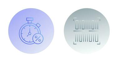 Timer and BarCode Icon vector