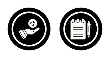 Care and Notepad Icon vector