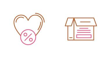 Heart and Box Icon vector