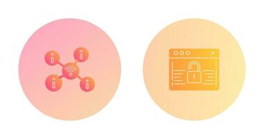 wifi and password Icon vector