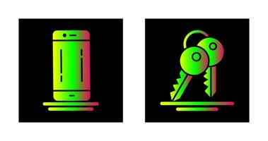 Mobile and key  Icon vector