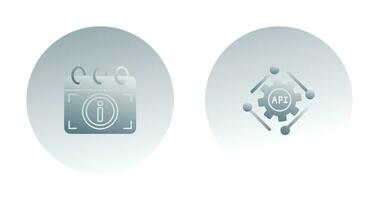 api and calendar Icon vector