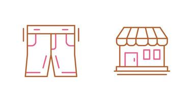 Shorts and Shop Icon vector