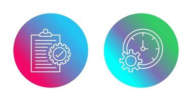 Check List and Time Setting Icon vector