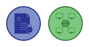 confidentiality and company network Icon vector