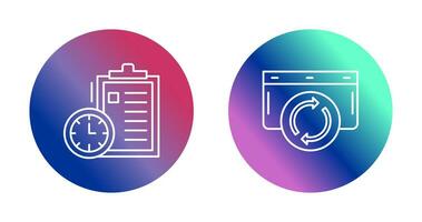Time Management and Refresh Icon vector