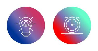 visionary and Alarm Bell Icon vector
