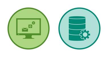 digital márketing y base de datos administración icono vector