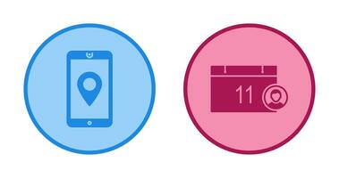gps service and event management Icon vector