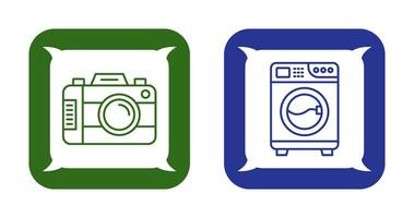 Digital Camera and Washing  Icon vector