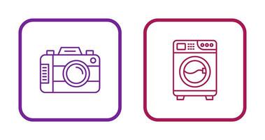 Digital Camera and Washing  Icon vector