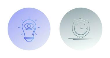 visionary and Alarm Bell Icon vector